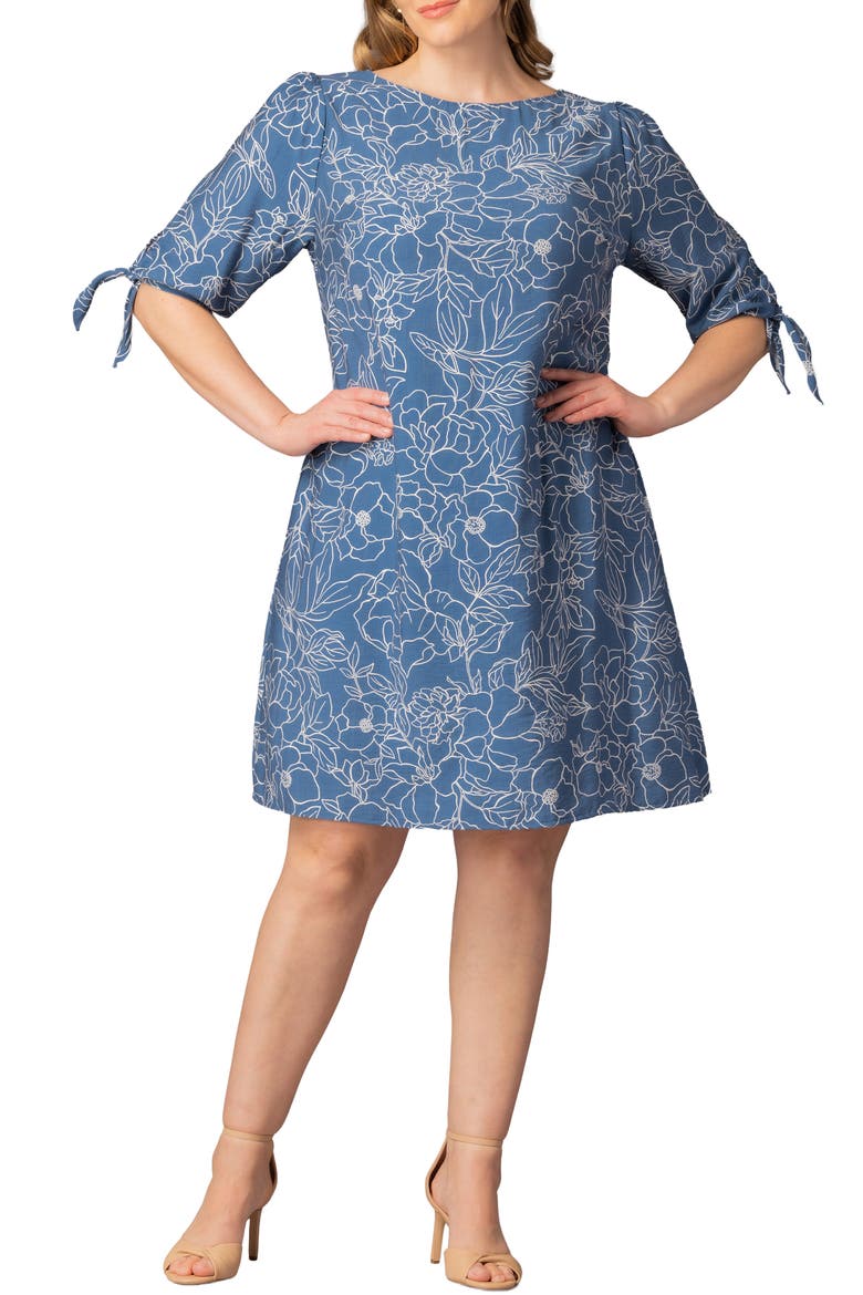 Manhattan Shift Dress, Main, color, BLUE FLORAL PRINT