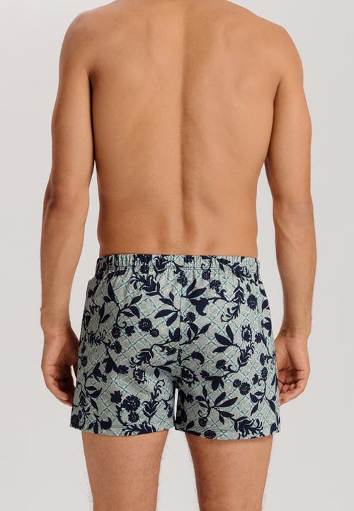 Hanro Cotton Sporty Cotton Boxer In Moonshine Tiles