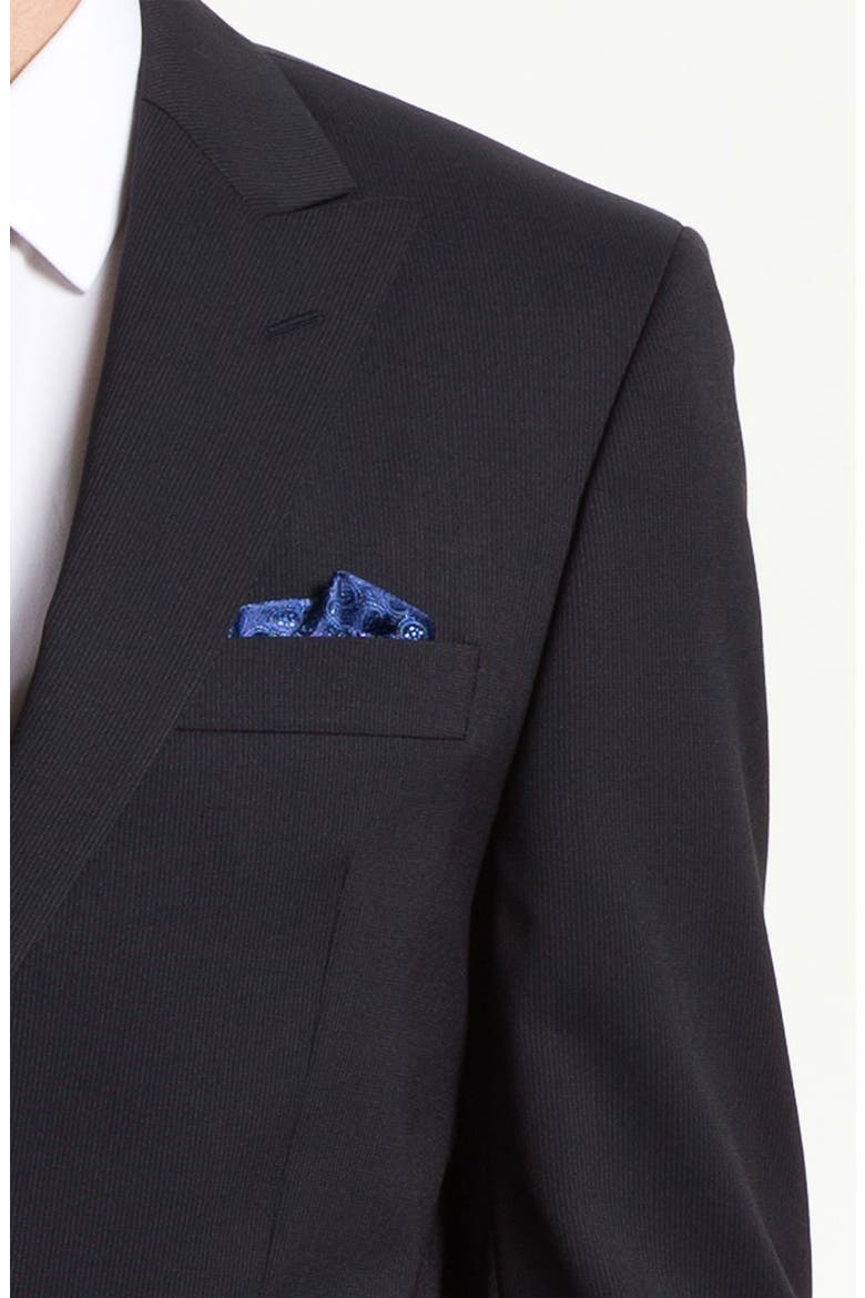 Trim Fit Wool Blend Suit, Alternate, color, NAVY