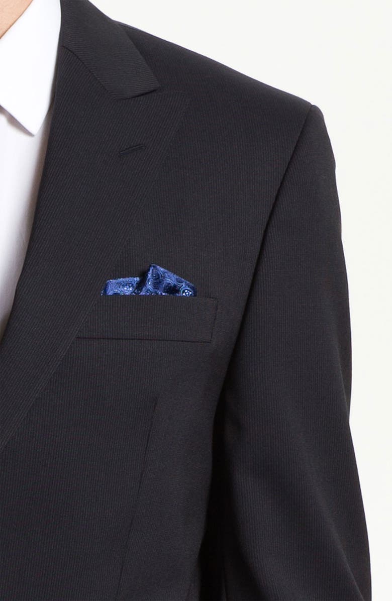 Sand Trim Fit Wool Blend Suit, Alternate, color, Navy