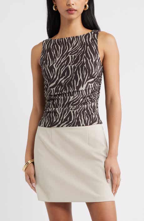 Ruched Mesh Tank
