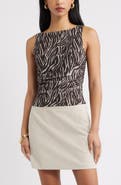 Open Edit Ruched Mesh Tank