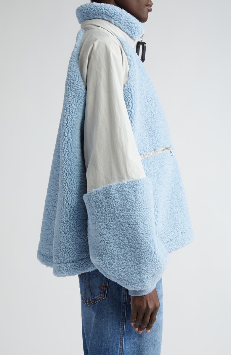 JW Anderson Oversize Mixed Media Colorblock Track Jacket, Alternate, color,