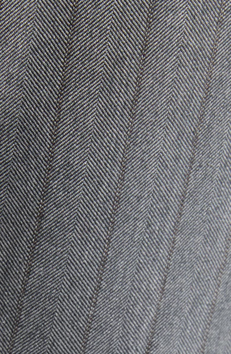 McQueen Herringbone Wool Pants, Alternate, color, Grey