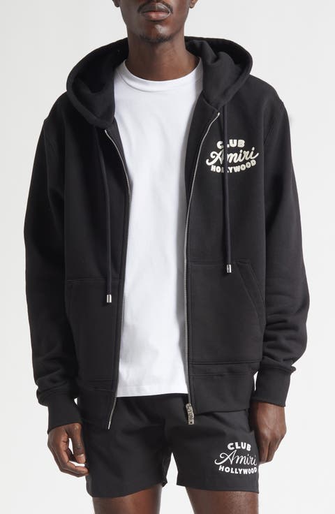 Club Amiri Appliqué Zip Hoodie
