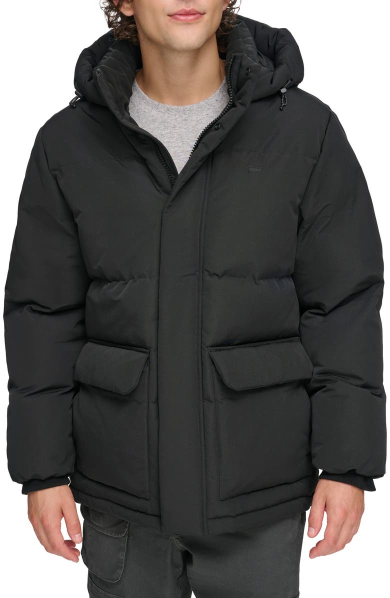 Levi's<sup>®</sup> Arctic Cloth Heavyweight Parka, Main, color, Black