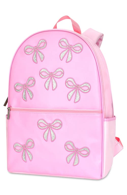 Iscream Kids' Glitter Bows Faux Leather Backpack