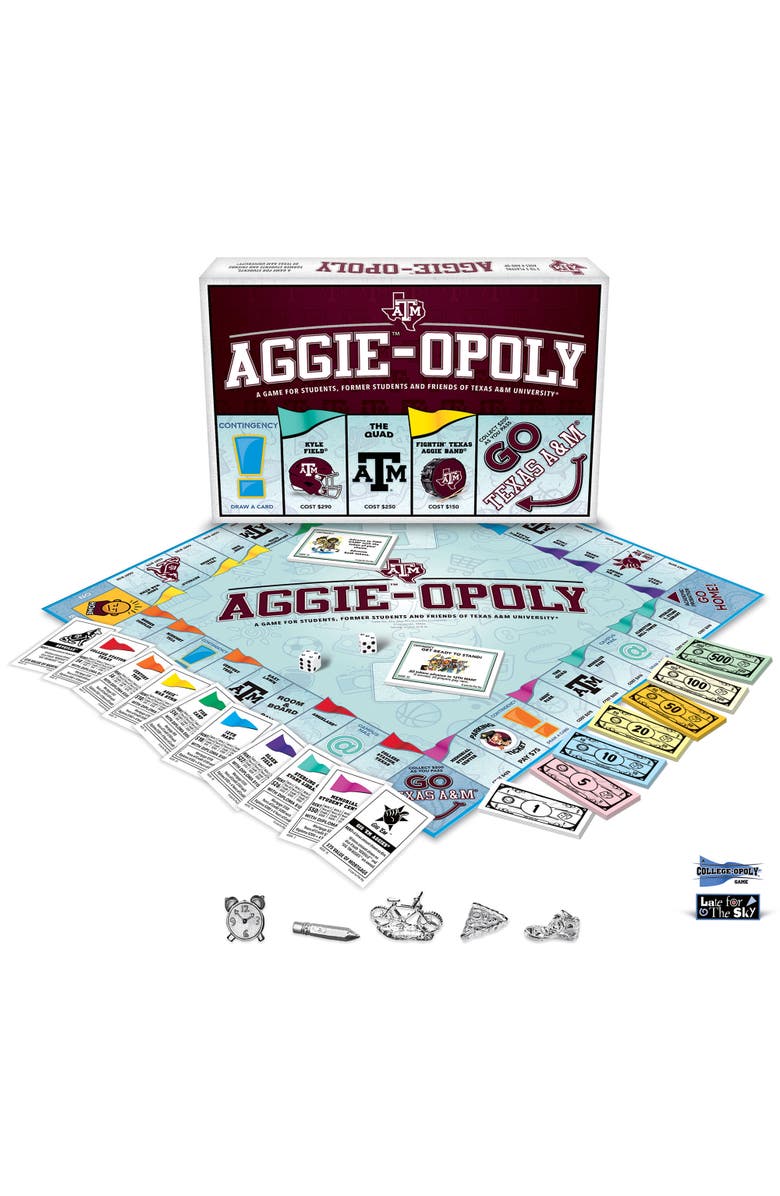 Late for the Sky Aggie Opoly Texas A&M Family Board Game Ages 8+, Alternate, color, 