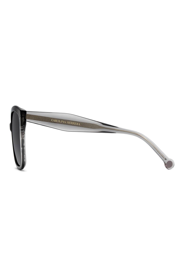 Her 57mm Gradient Square Geometric Sunglasses, Alternate, color, BLACK/ DARK GREY