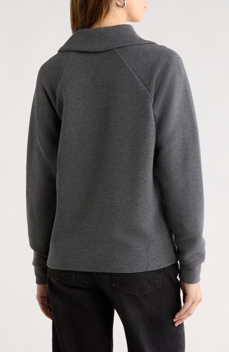Caslon<sup>®</sup> Ottoman Half Zip Pullover, Alternate, color, Grey Dark Charcoal Heather