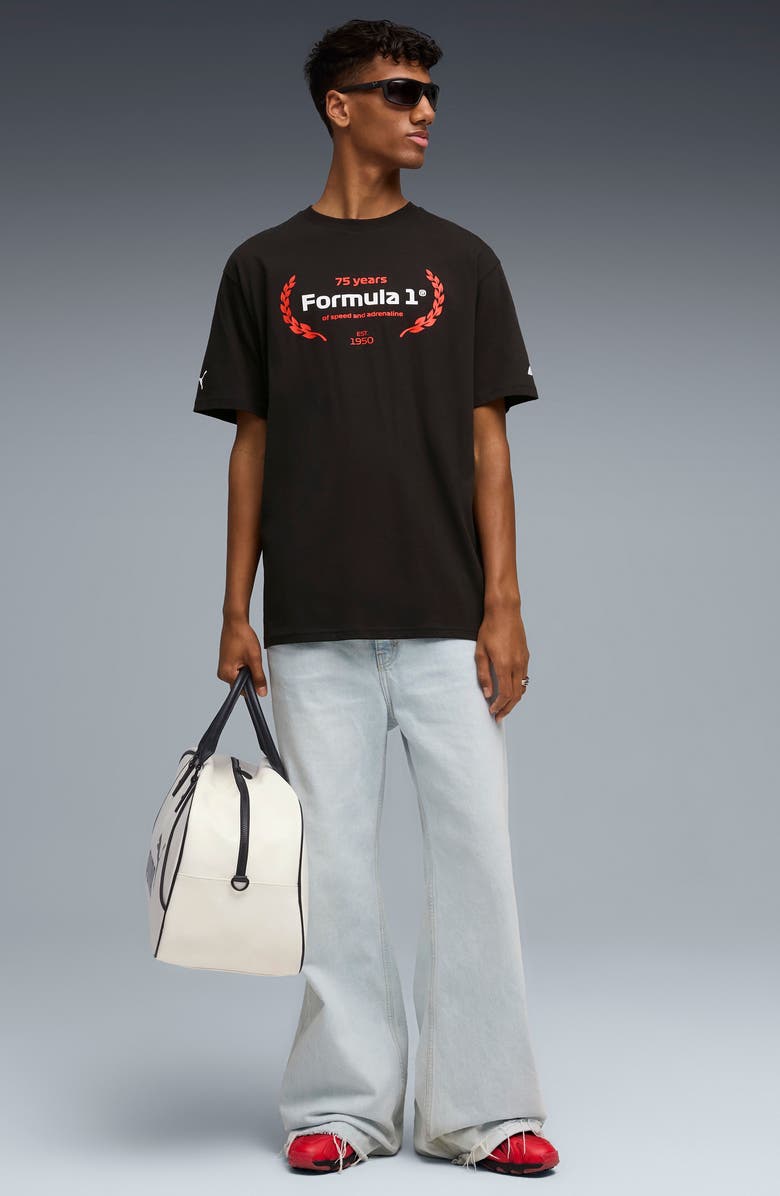 PUMA F1 Essentials Cotton Graphic T-Shirt, Alternate, color, Puma Black