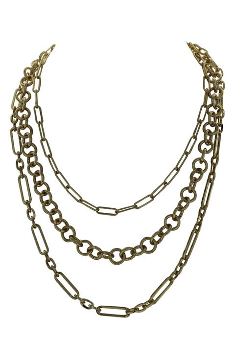 Delyssa Mixed Chain Layered Necklace