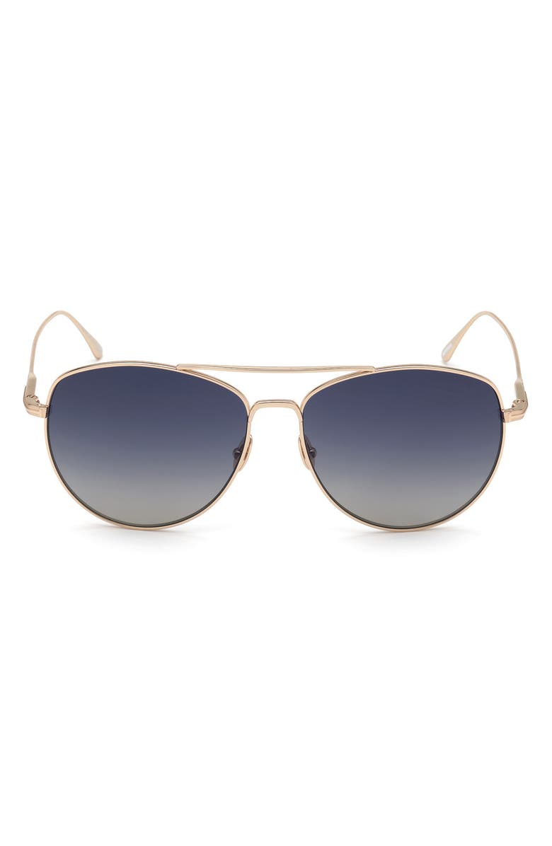 TOM FORD Milla 59mm Gradient Aviator Sunglasses, Main, color,