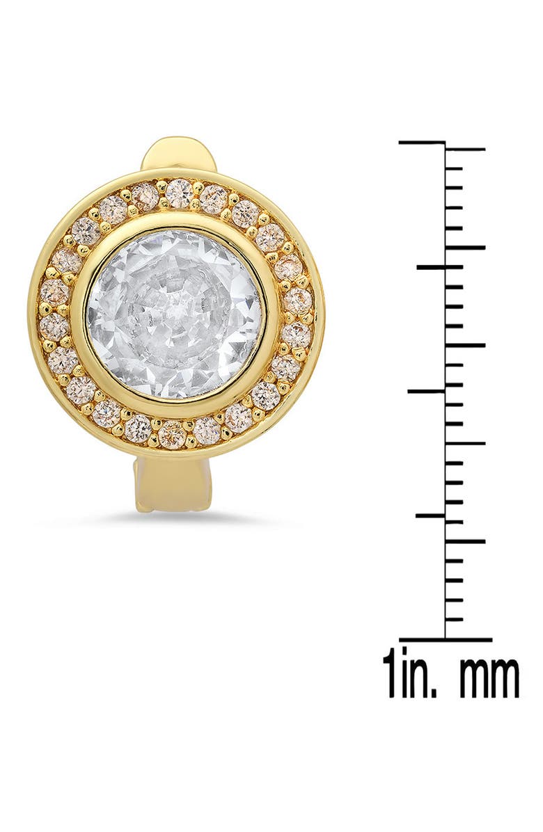 HMY JEWELRY Simulated Diamond Pavé Earrings, Alternate, color, Gold