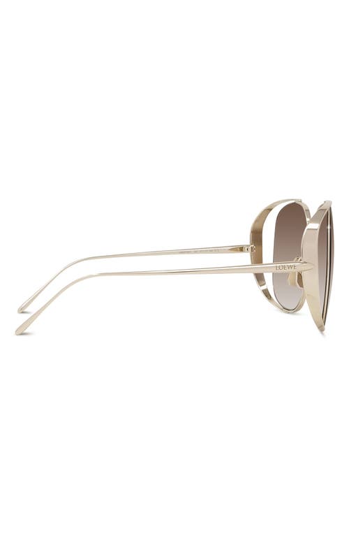 Loewe Signature 57mm Gradient Rectangular Sunglasses In Neutral