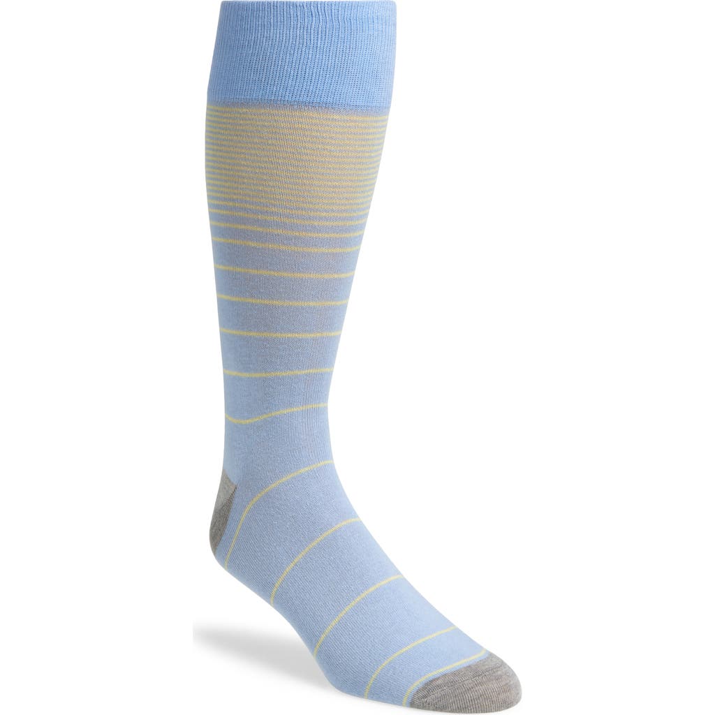 Nordstrom Gradient Combed Cotton Blend Dress Socks In Blue