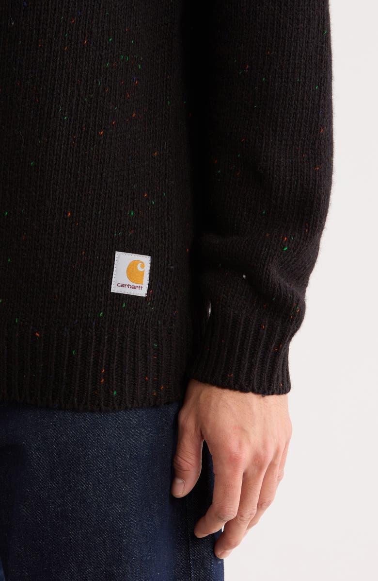 Carhartt Work In Progress Anglistic Sweater, Alternate, color, Speckled Black