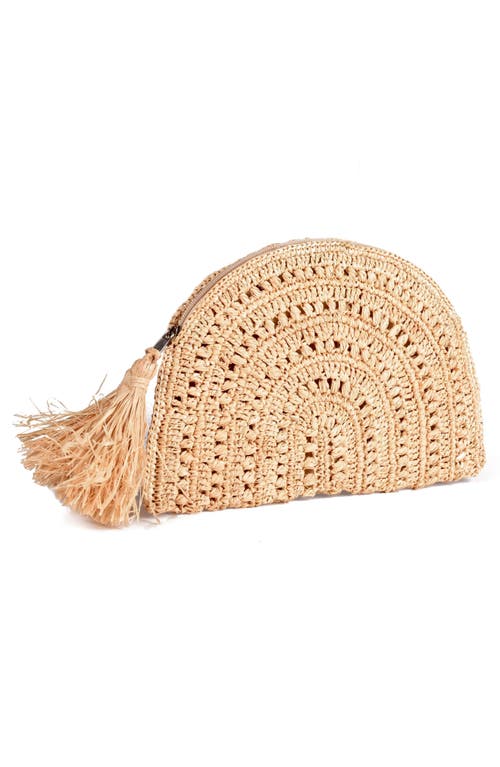 Shop Adornia Raffia Moon Clutch