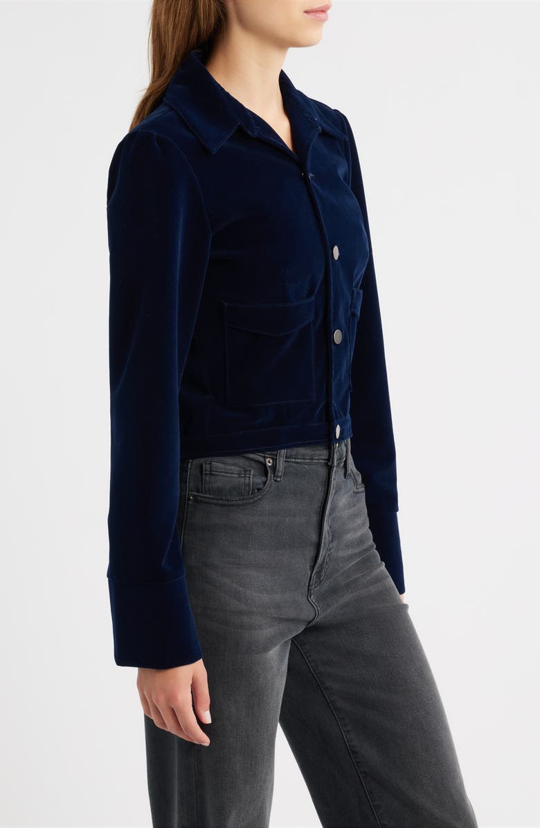 Bella Venice The Madi Velvet Jacket, Alternate, color, Navy