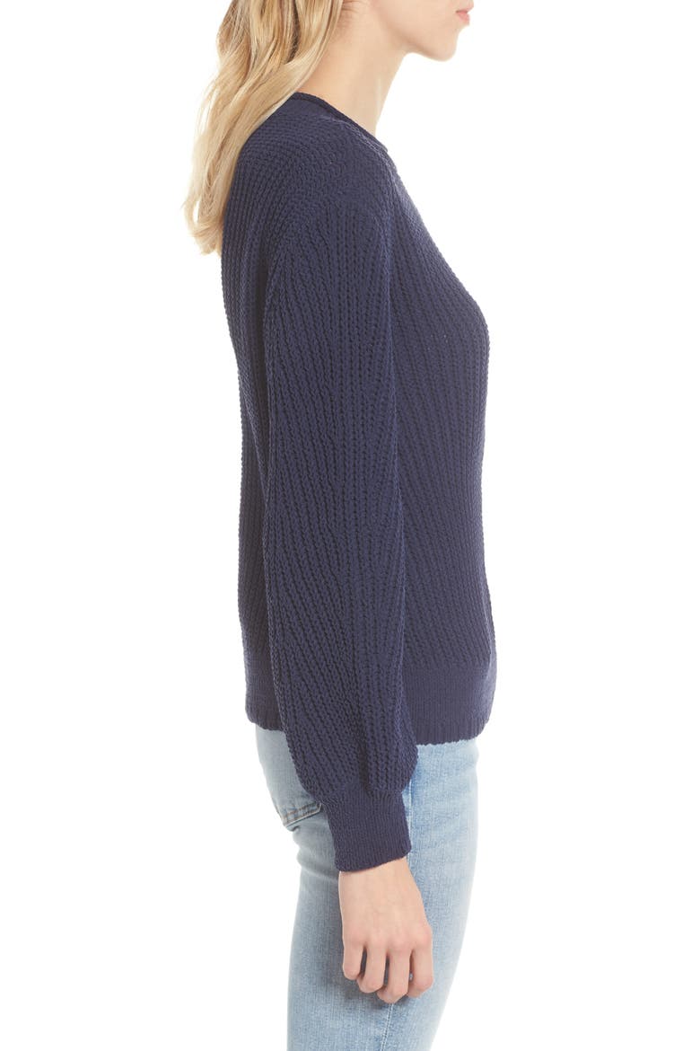 Chenille Crewneck Sweater, Alternate, color, NAVY PEACOAT