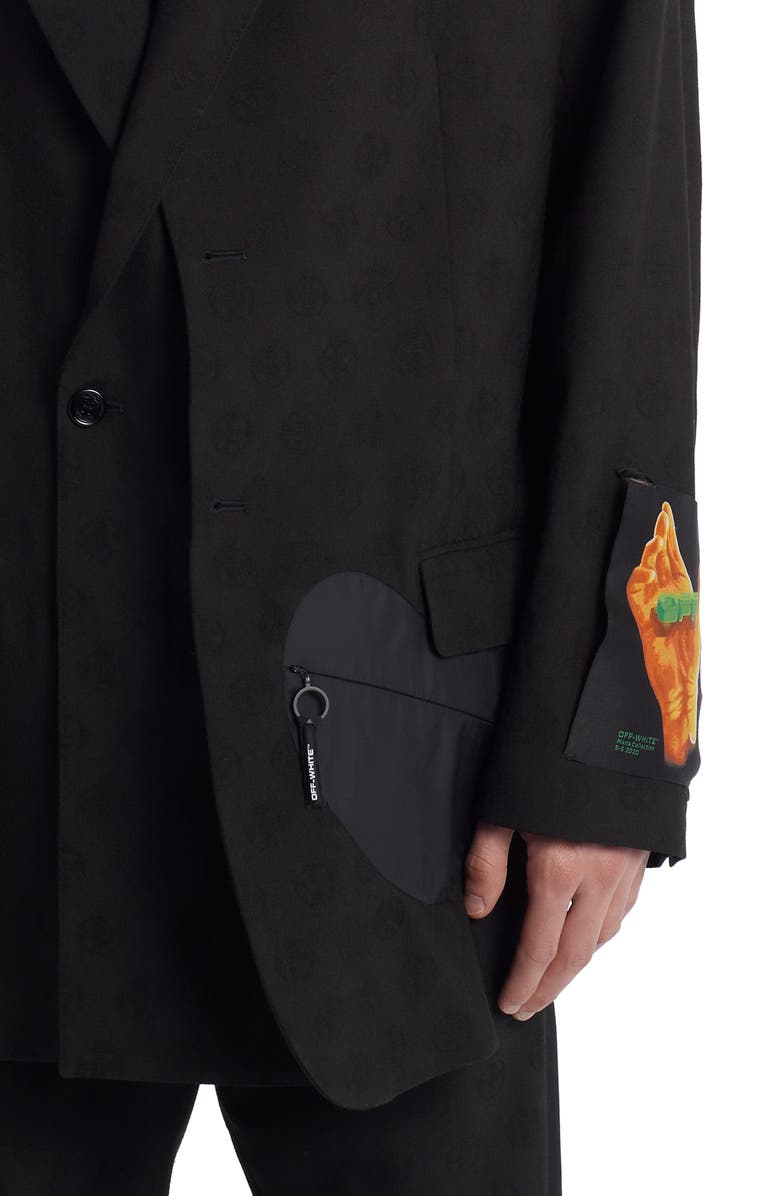 Off-White Equipment Wool Blazer, Alternate, color,