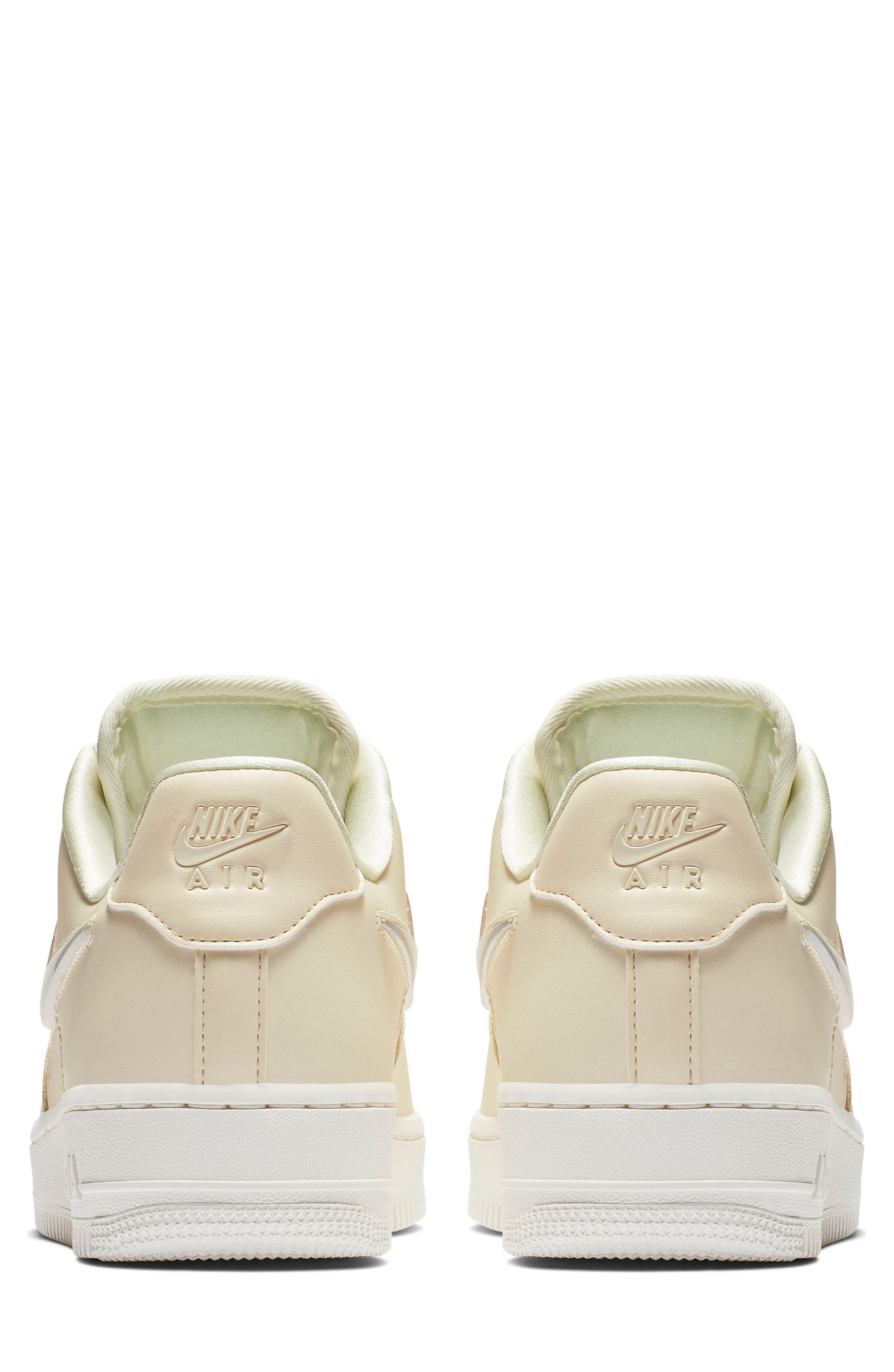 Air Force 1 '07 SE Premium Sneaker, Alternate, color, PALE IVORY/ WHITE/ GUAVA