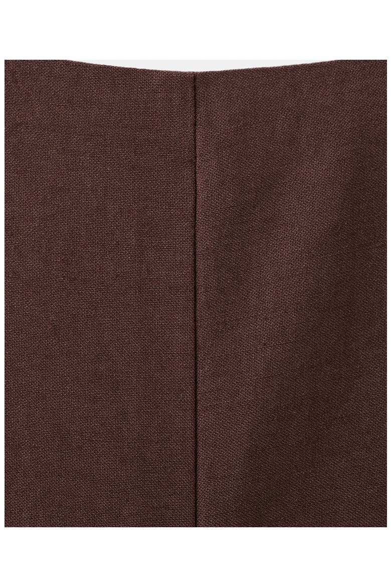 Cotton & Linen Blend Crop Straight Leg Pants, Alternate, color, CHOCOLATE