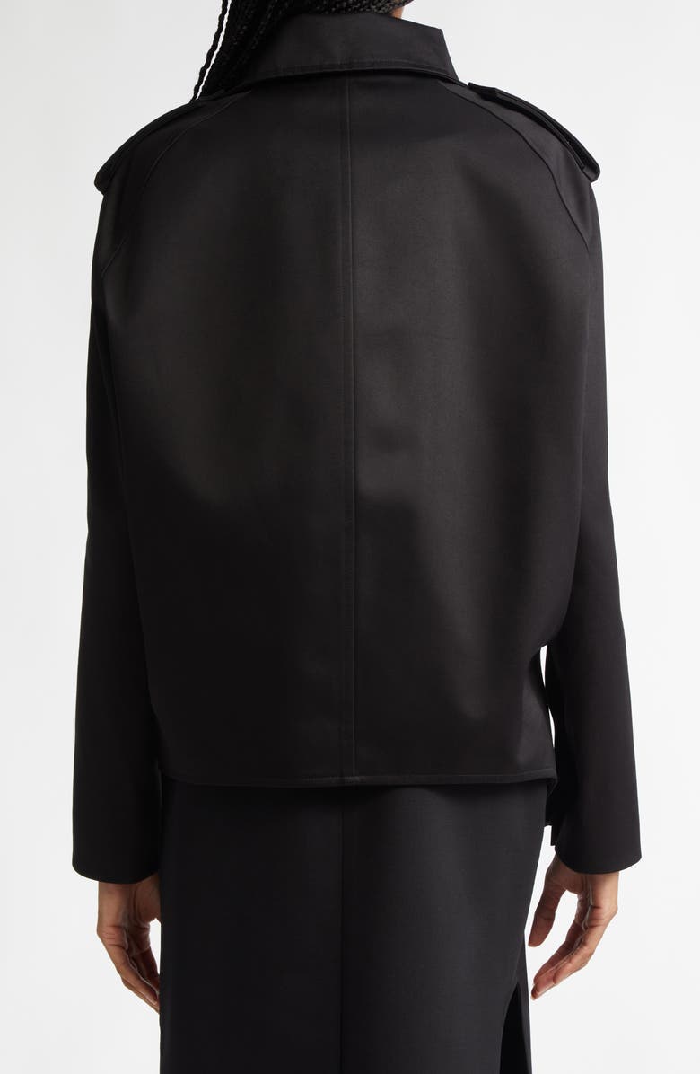 Courrèges Oblique Double Breasted Short Trench Coat, Alternate, color,