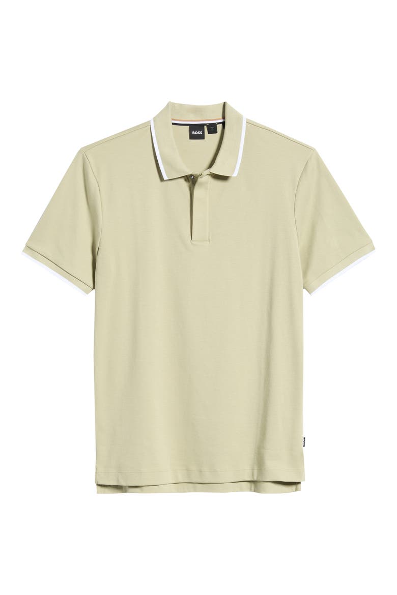 Parlay Tipped Cotton Polo, Alternate, color, BEIGE/ KHAKI