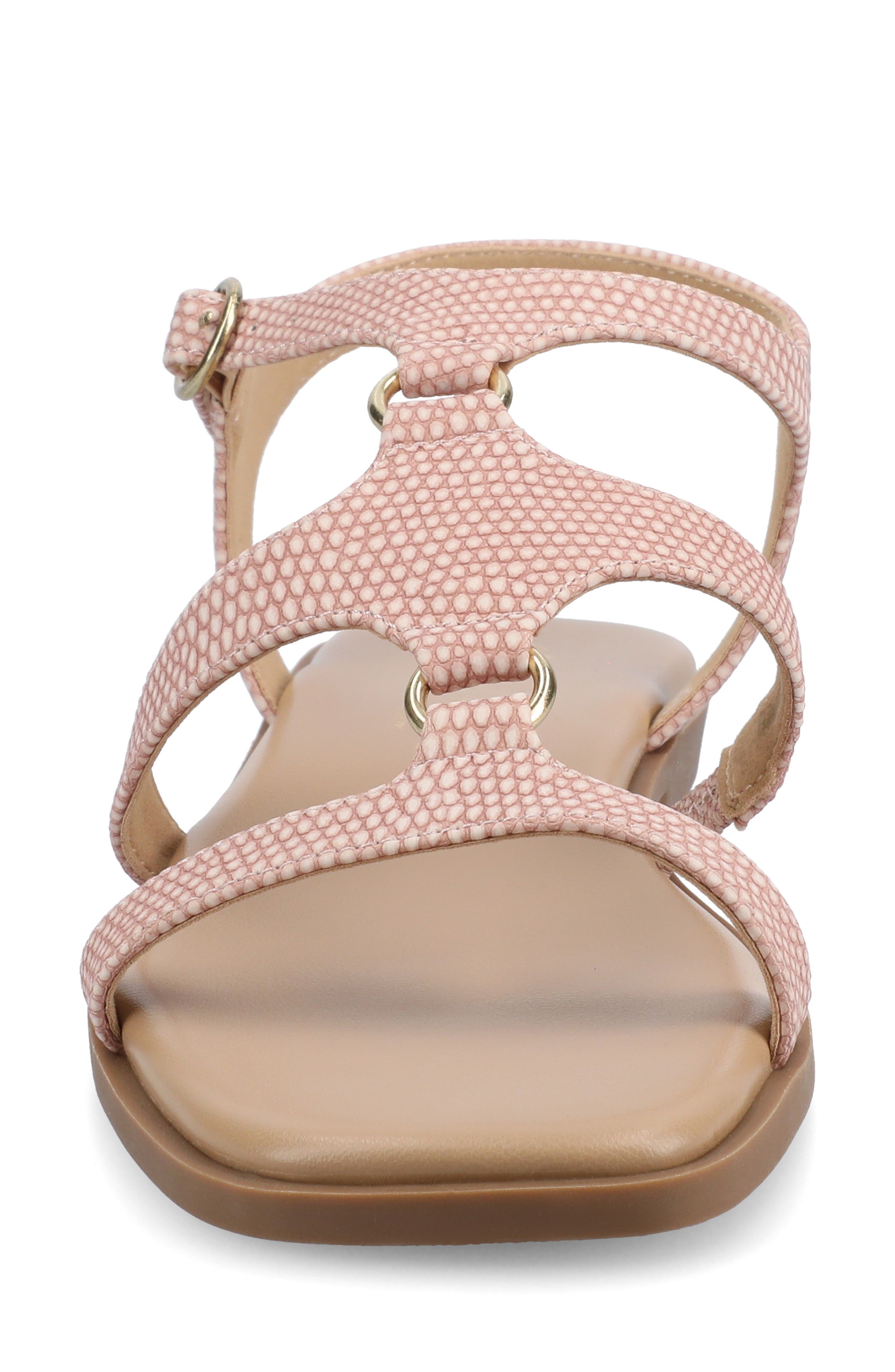 Journee Collection Briley Flat Sandal, Alternate, color, Pink