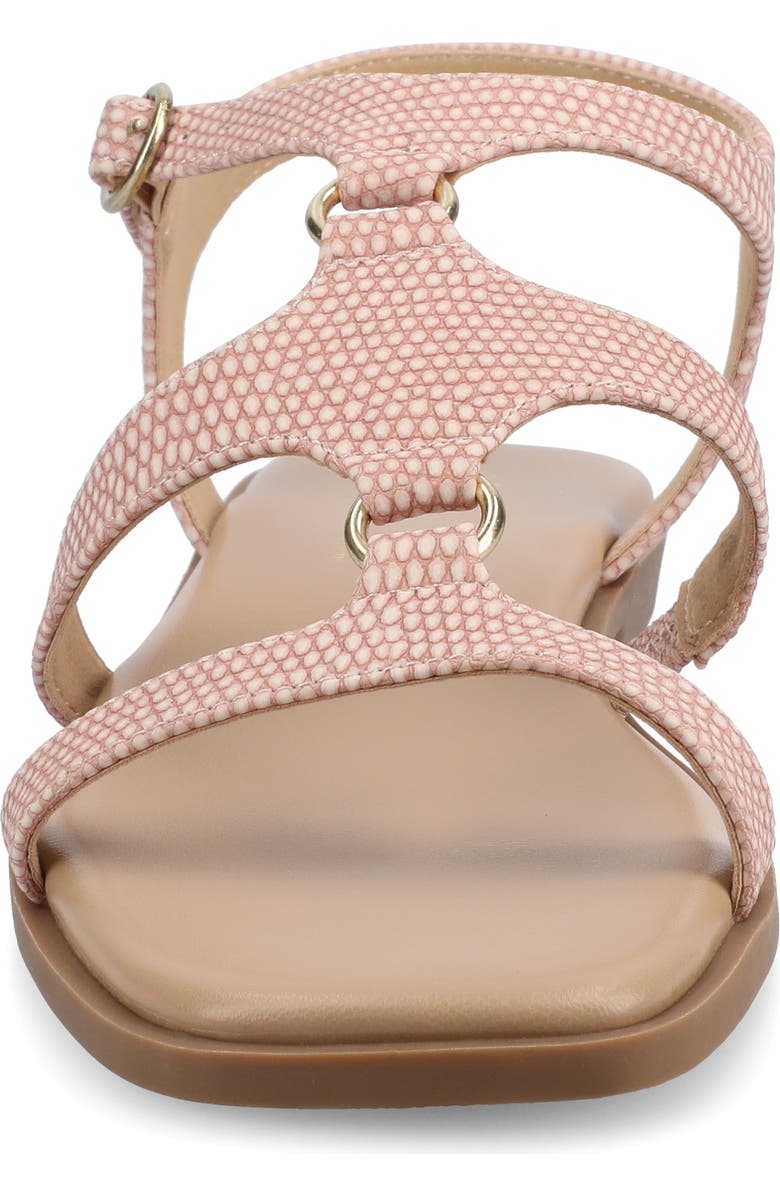 Journee Collection Briley Flat Sandal, Alternate, color, Pink