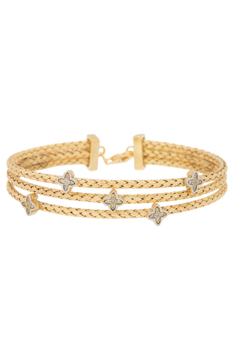 MESHMERISE Diamond Three-Row Braided Bracelet - 0.06ct., Main, color, Yellow