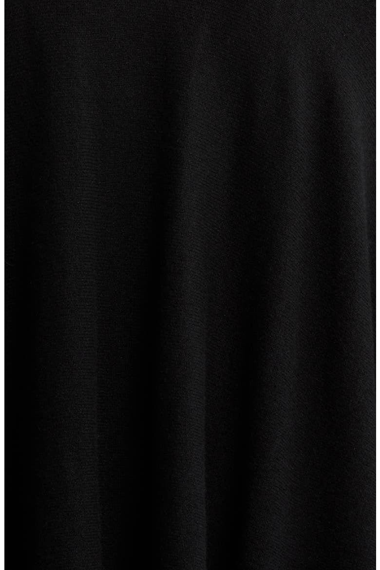 Tipped Cashmere Wrap, Alternate, color, BLACK