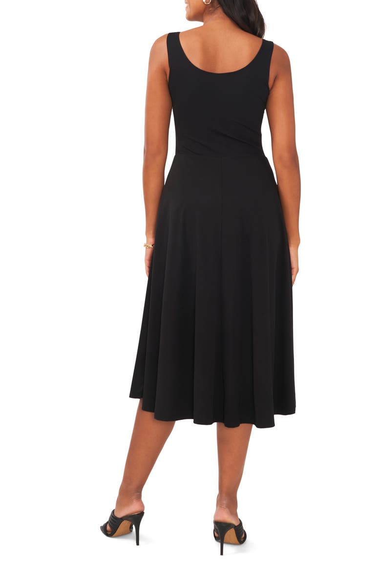 Fit & Flare Tank Midi Dress, Alternate, color, BLACK