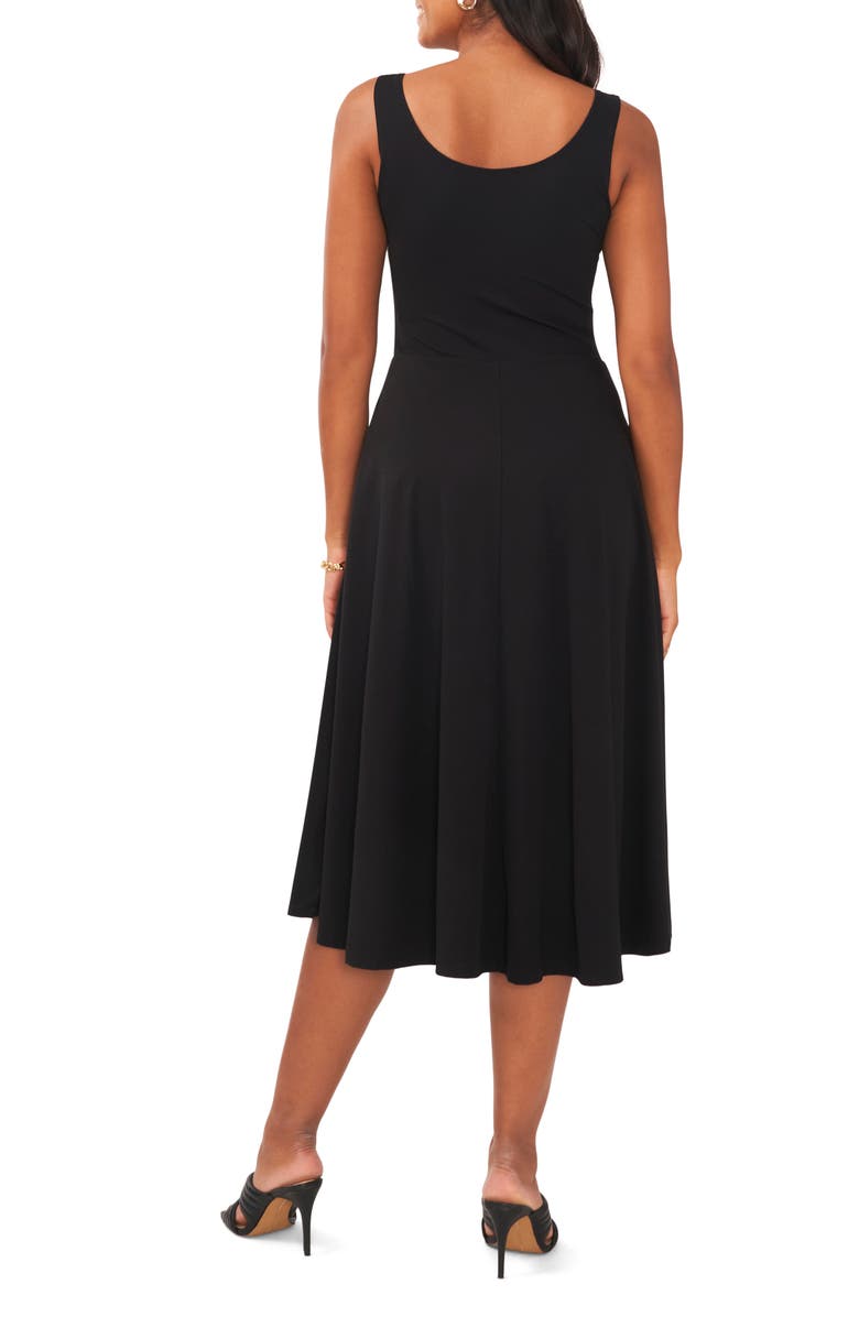 Chaus Fit & Flare Tank Midi Dress, Alternate, color, Black