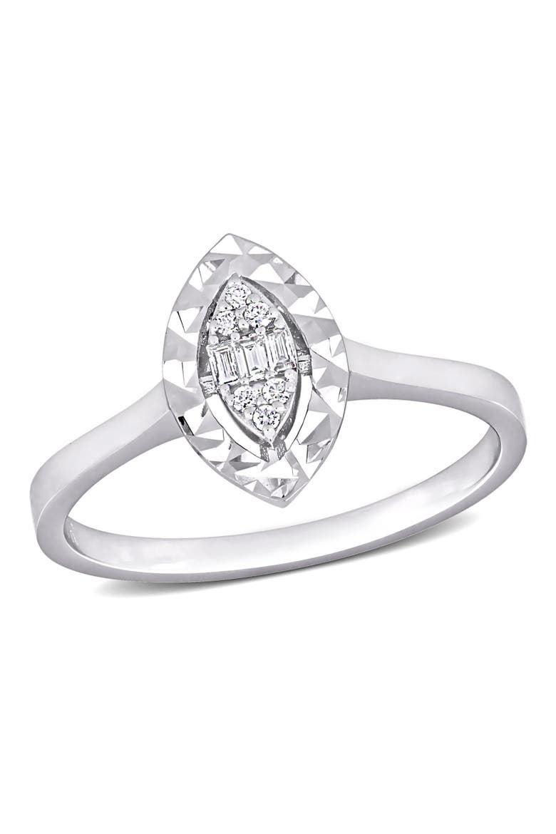 Diamond Marquise-Shape Cluster Ring 14k, Main, color, 14k White Gold
