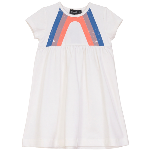 Multi Stripe Elastic Waist Dress