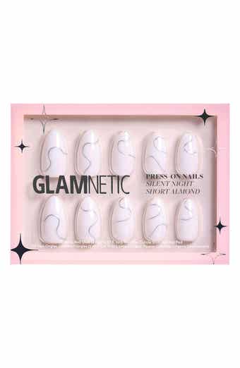 GLAMNETIC Silent Night Short Almond Press-On Nails Set $20 Value
