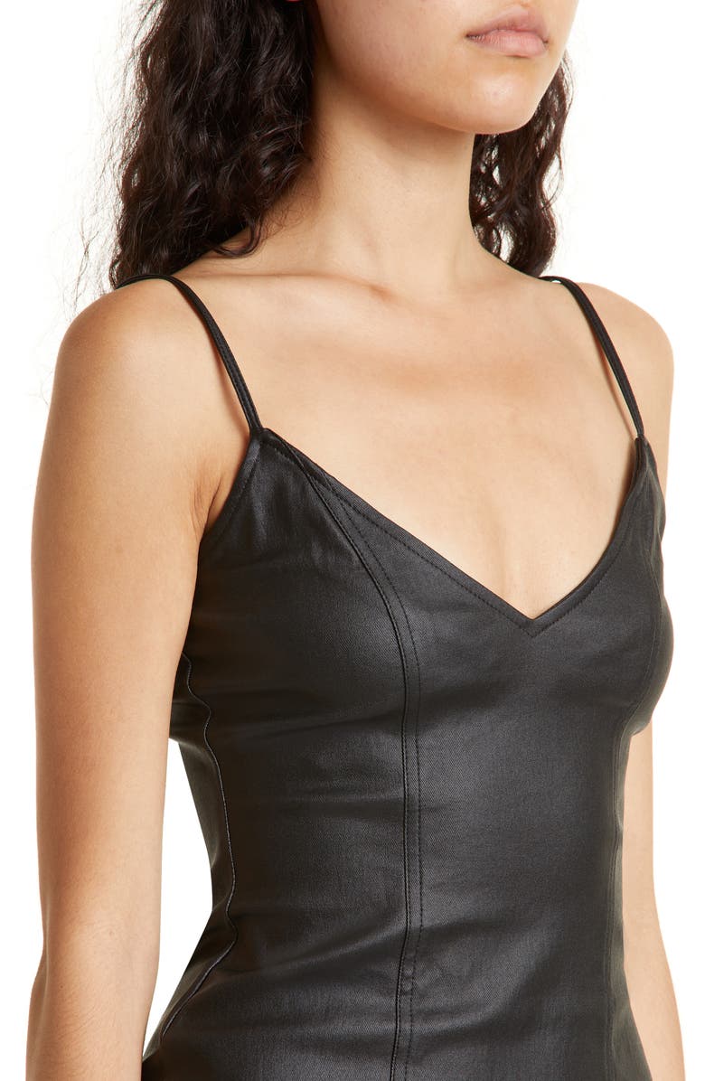 Retrofête Aiden Coated Denim Body-Con Dress, Alternate, color,