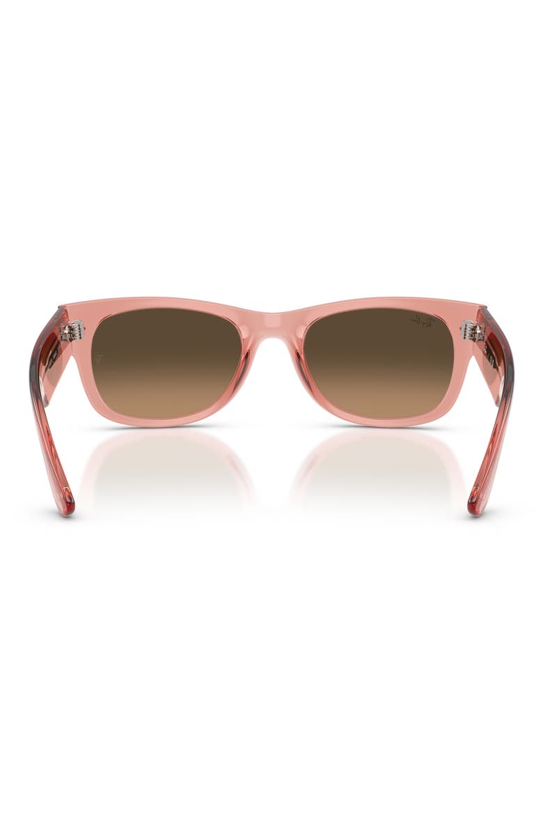 Mega Wayfarer II 52mm Gradient Square Sunglasses, Alternate, color, PINK / LIGHT BROWN BLACK