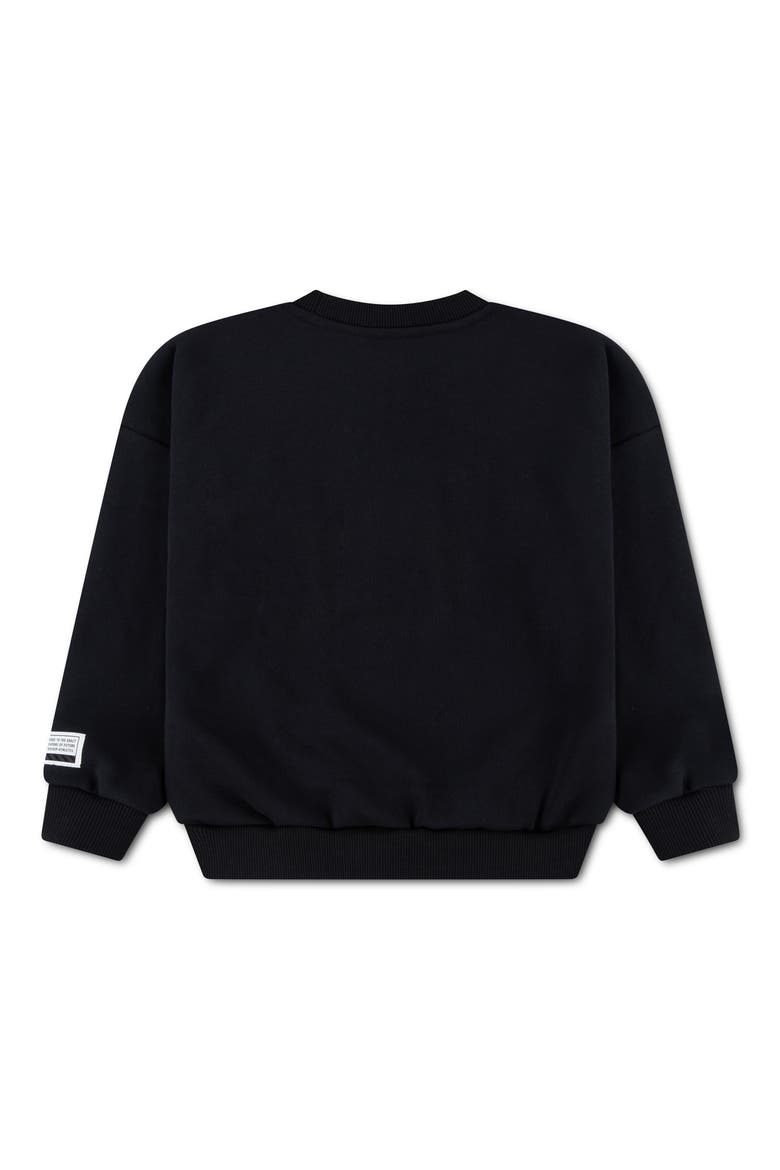 Kids' Graphic Crewneck Sweatshirt, Alternate, color, BLACK
