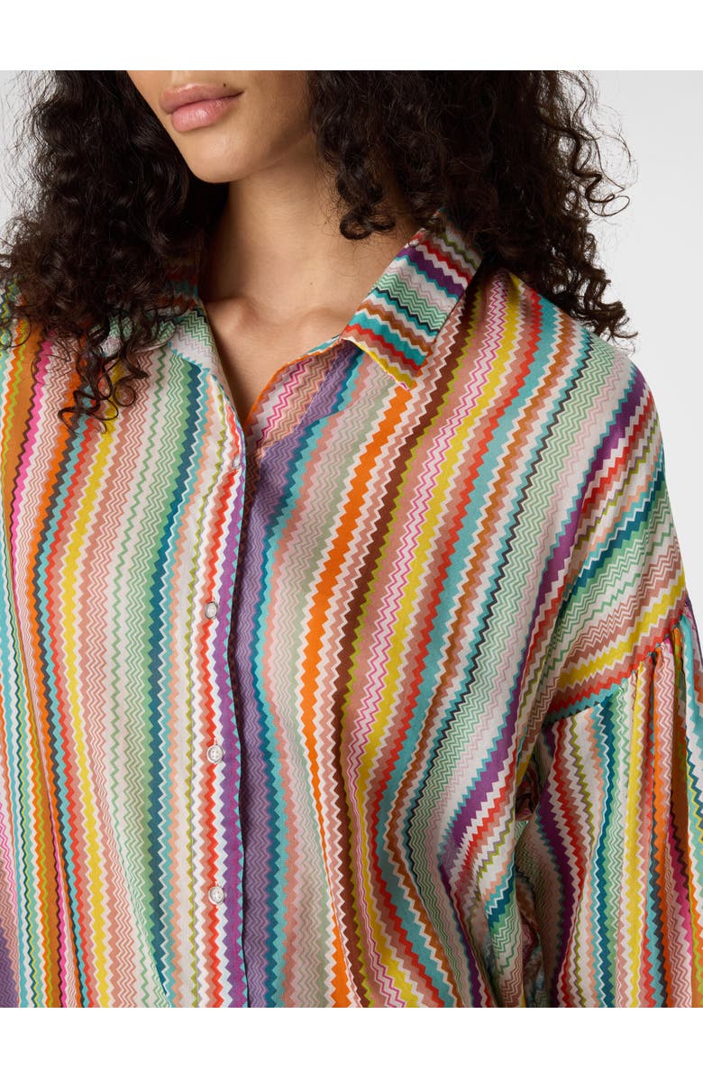 Missoni Shirt In Cotton And Silk With Zigzag Pattern, Alternate, color, Multicoloured