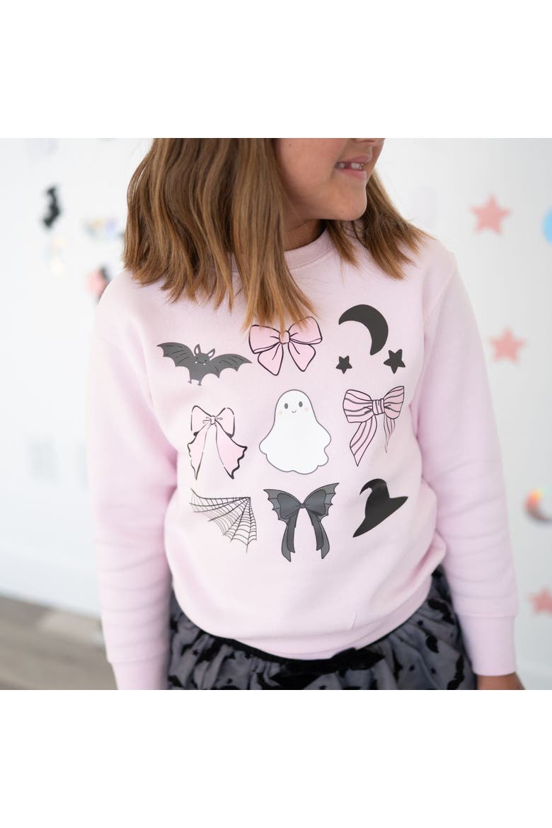 Spooky Cute Halloween Sweatshirt, Alternate, color, Ballet Pink