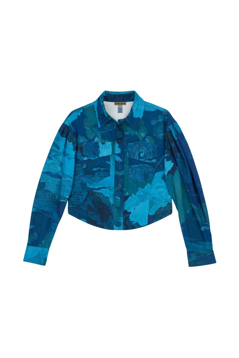 Bliss Jacket, Main, color, Floral camo in shades of blue