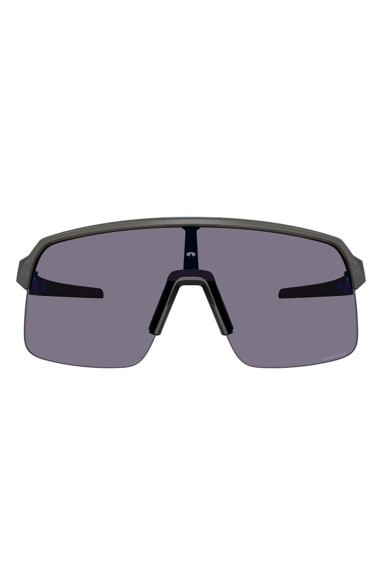 Oakley Sutro Lite Low Bridge Fit 139mm Prizm<sup>™</sup> Semi Rimless Wrap Shield Sunglasses, Main, color, Smoke