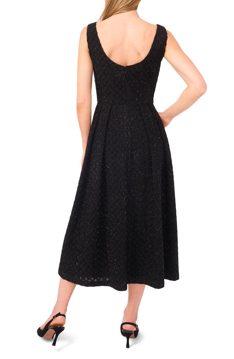 Ted Baker Sequin Grid Midi Dress, Alternate, color, Rich Black