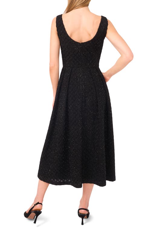 Ted Baker Sequin Grid Midi Dress In Black
