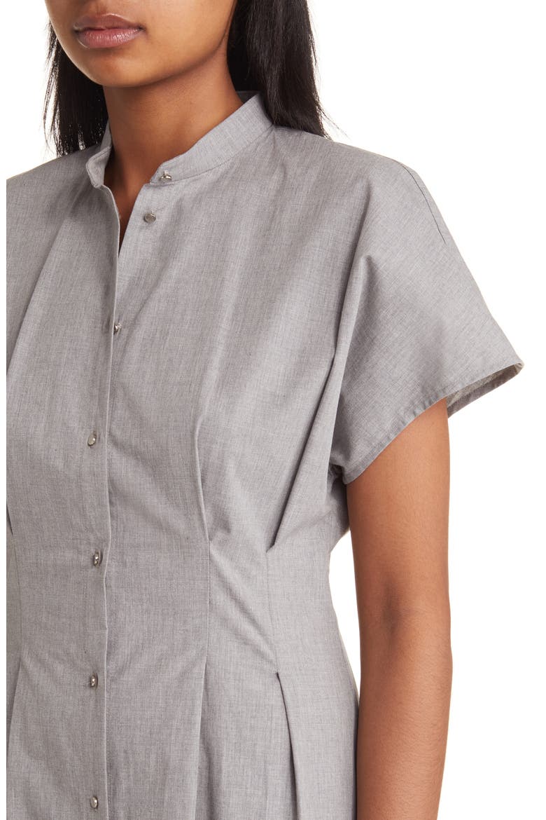 Cotton Button-Up Shirtdress, Alternate, color, BLACK/ WHITE
