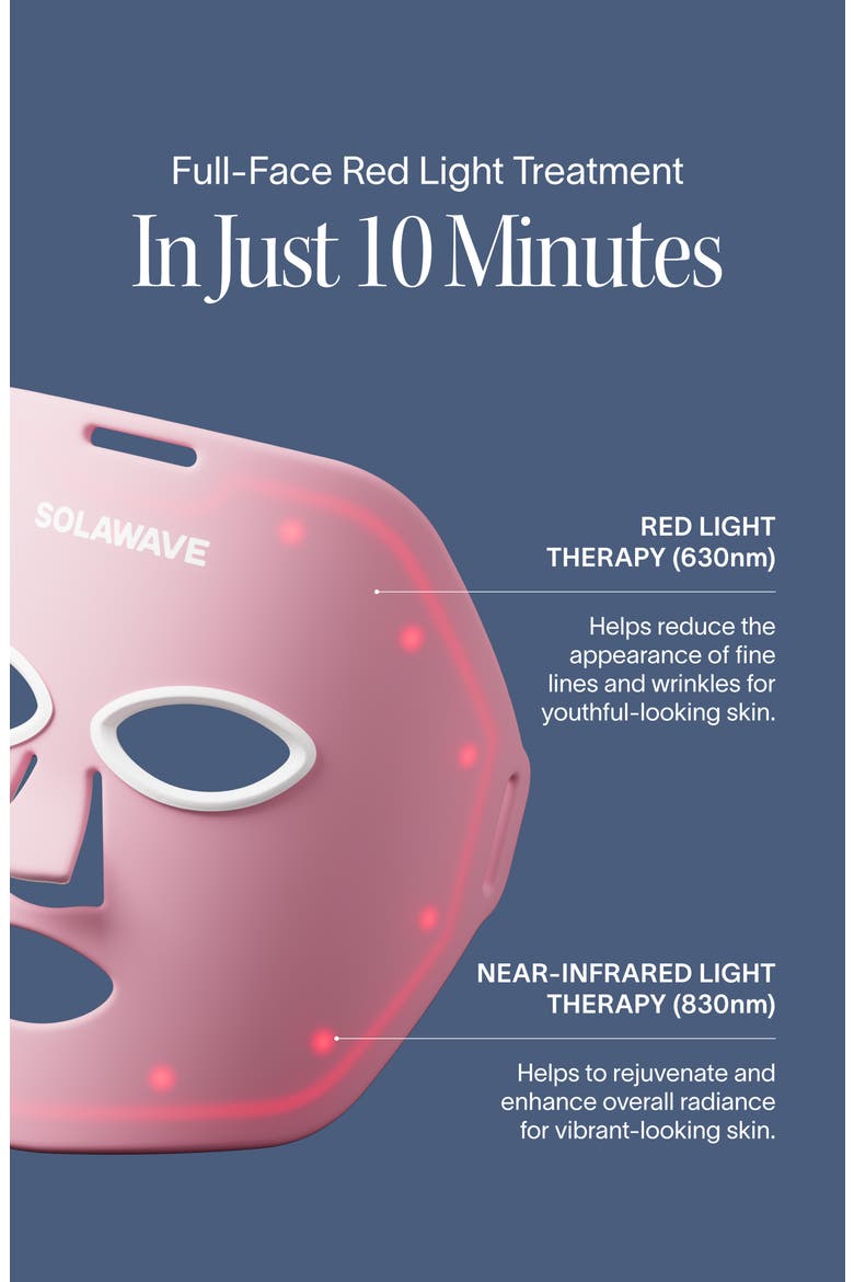 Wrinkle Retreat Light Therapy Face Mask, Alternate, color, PINK