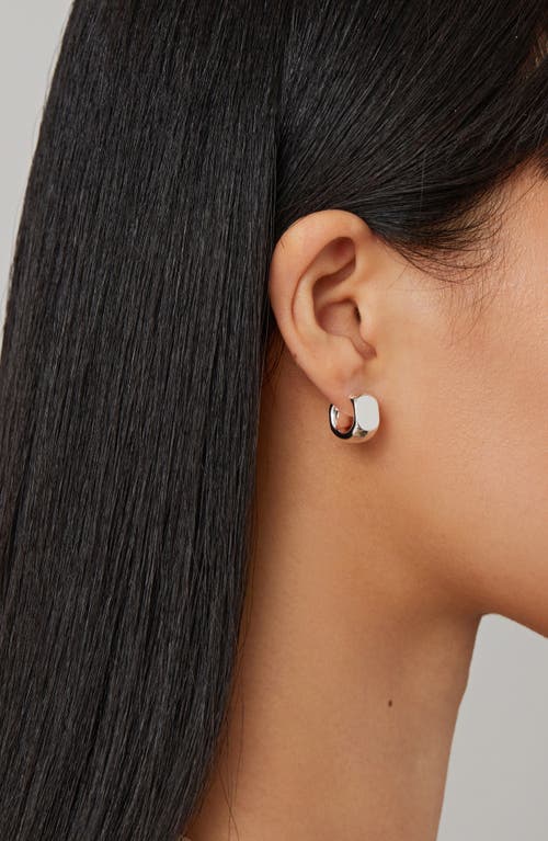 Jenny Bird Mila Huggie Hoop Earrings In Silver
